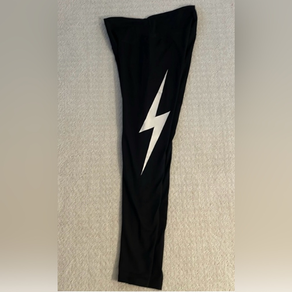 Aviator Nation Black Leggings White Bolt Size Large